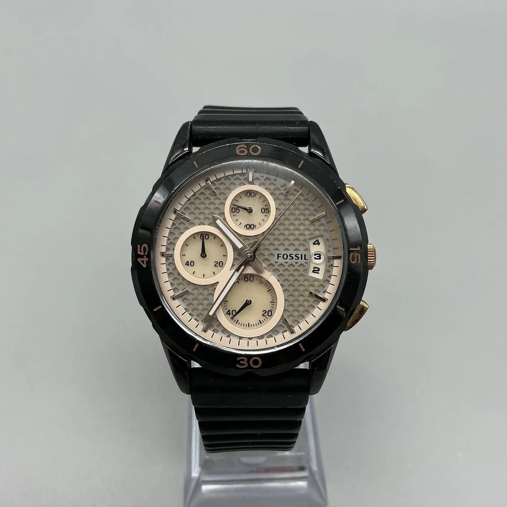 Fossil Modern Pursuit ES3984 Womens Watch 39mm Chronograph Date New Battery
